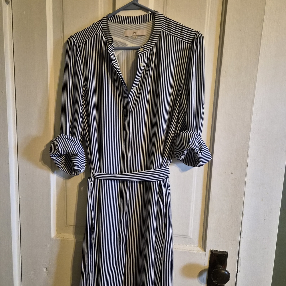 Striped Long-Sleeve Dress